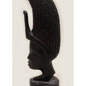 Vintage African Sculpture Hand Carved Wood